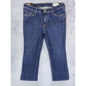 Gap 1969 Jeans Womens 8 Blue Denim Dark Wash Mid Rise Bootcut Crop Cowgirl